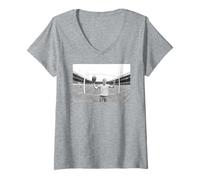 Mujer Final de la Copa de la Liga de Rugby de Shaun Edwards Wigan contra Widnes 1984 Camiseta Cuello V