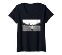 Mujer Final de la Copa de la Liga de Rugby Wigan contra Widnes Shaun Edwards 1984 Camiseta Cuello V