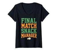 Mujer Final Match Snack Manager Humor Camiseta Cuello V