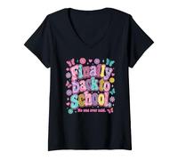 Mujer Finally Back to School No-One Ever Said Funny Teacher Camiseta Cuello V