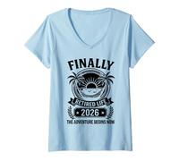 Mujer Finally Retired Life 2026 The Adventure Begins Now Hammock Camiseta Cuello V