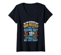 Mujer Finalmente conseguí la mezcla perfecta ingeniero de audio Camiseta Cuello V