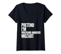 Mujer Fingir Im Wolfgang Amadeus Mozart Compositor Pianista Camiseta Cuello V