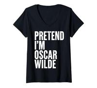 Mujer Fingir Que Soy Oscar Wilde Poeta Camiseta Cuello V