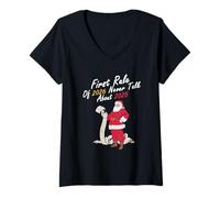Mujer First Rule of 2026 Never Talk About 2025 funny Christmas Camiseta Cuello V