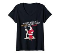 Mujer First Rule of 2026 Never Talk About 2025 funny Christmas Camiseta Cuello V