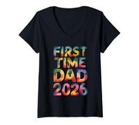 Mujer First Time Dad 2026 Camiseta Cuello V
