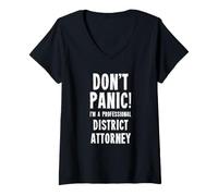 Mujer Fiscal de Distrito Camiseta Cuello V