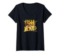 Mujer Fish Hard Die Happy Carpe The Fish Today Diem Camiseta Cuello V