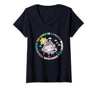Mujer Fisher-Price Purple Monkey - Mono Morado Colgante Camiseta Cuello V