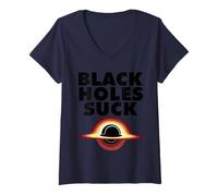 Mujer Física Agujero Negro Agujeros Negros Chupar Camiseta Cuello V