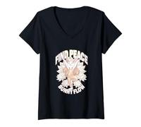 Mujer Fitness Bunny Yoga Lovers ENCUENTRA LA PAZ CONEJITO FLOW Funny Rabbit Camiseta Cuello V