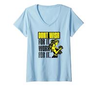 Mujer Fitness - Girl Work For It Gym Life Camiseta Cuello V