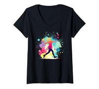 Mujer Flag Football Graphic, Niñas y Mujeres | Flag Football Camiseta Cuello V