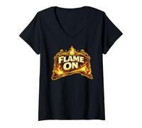 Mujer Flame On Funny Candle Maker Chandler Gift Camiseta Cuello V