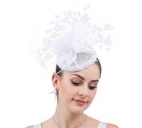 Mujer Flapper Disfraz Fascinador Clip para el pelo para carreras de caballos Juego de rol Pastillero Teaparty Boda Props Sinamay