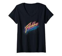 Mujer Flashdance Spray Logo Camiseta Cuello V