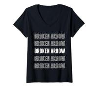 Mujer Flecha rota Camiseta Cuello V