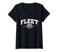 Mujer Fleet England Camiseta Cuello V
