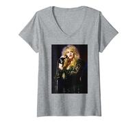 Mujer Fleetwood Mac Cantante Stevie Nicks Live 1990 Camiseta Cuello V