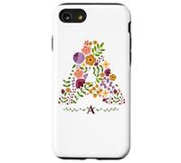 MUJER FLORAL A INICIAL ACUARELA BOTÁNICA FLOR LETRA Carcasa para iPhone SE (2020) / 7 / 8