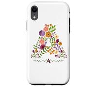 MUJER FLORAL A INICIAL ACUARELA BOTÁNICA FLOR LETRA Carcasa para iPhone XR