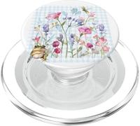 MUJER FLORAL Acuarela Flor Botánica Libélula Sapo Rana PopSockets PopGrip para MagSafe