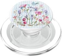 MUJER FLORAL Acuarela Flor Botánica Libélula Y Hormigas PopSockets PopGrip para MagSafe