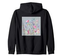 MUJER FLORAL Acuarela Flor Botánica Libélula Y Hormigas Sudadera con Capucha