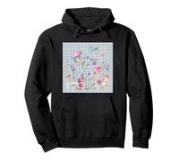 MUJER FLORAL Acuarela Flor Botánica Libélula Y Hormigas Sudadera con Capucha