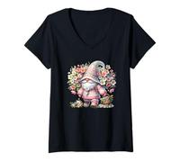 Mujer Floral Flower GNOME Graphic For Women Men Kids Cute Summer Camiseta Cuello V