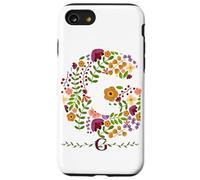 MUJER FLORAL G INICIAL Acuarela Flor Botánica Letra Carcasa para iPhone SE (2020) / 7 / 8