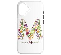 MUJER FLORAL M INICIAL Acuarela Letra Flor Botánica Carcasa para iPhone 16