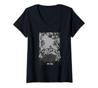 Mujer Floral Oscuro y Rosas Vintage a Nadie le Importa hasta Que tú Seas Camiseta Cuello V