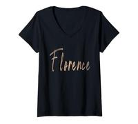 Mujer Florence South Carolina Vintage diseño Elegante Camiseta Cuello V