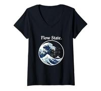 Mujer Flow State Zen Mindfulness Mindfulness Relajación Camiseta Cuello V