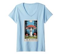 Mujer Fly Agaric Amanita Muscaria Tarot Card El Hongo Camiseta Cuello V