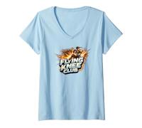 Mujer Flying Knee Club Nak Muay Thai Boxeo Luchador Regalo Camiseta Cuello V