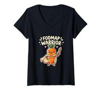 Mujer FODMAP Warrior Diet SII Luchador del síndrome del intestino Irritable Camiseta Cuello V