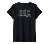 Mujer Follow The Word Not The Herd Christian Bible Verse Sheep Camiseta Cuello V