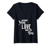 Mujer Follow Your Passion Motivational Hobbyist Quote Graphic Love Camiseta Cuello V