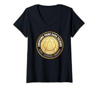 Mujer Fond du Lac Banda del Lago Superior Chippewa Tribe Code Talker Camiseta Cuello V
