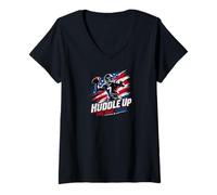 Mujer Football Sport College Team Camiseta Cuello V