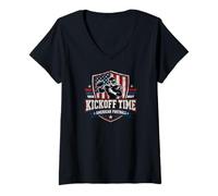 Mujer Football Sport College Team US Camiseta Cuello V