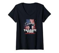 Mujer Football Sport College Team US Camiseta Cuello V