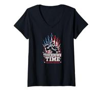Mujer Football Sport College Team US Camiseta Cuello V