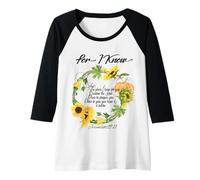 Mujer For I Know Christian Sunflower Versículo de la Biblia Otoño Camiseta Manga Raglan