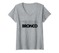 Mujer Ford Bronco '76 Logo Camiseta Cuello V