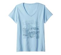 Mujer Ford Bronco Desert Blue Mono Camiseta Cuello V