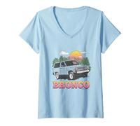 Mujer Ford Bronco in The Mountains Camiseta Cuello V
